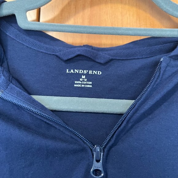 Swim Coverup Zip Drawstring Cotton Dress - Picture 3 of 4